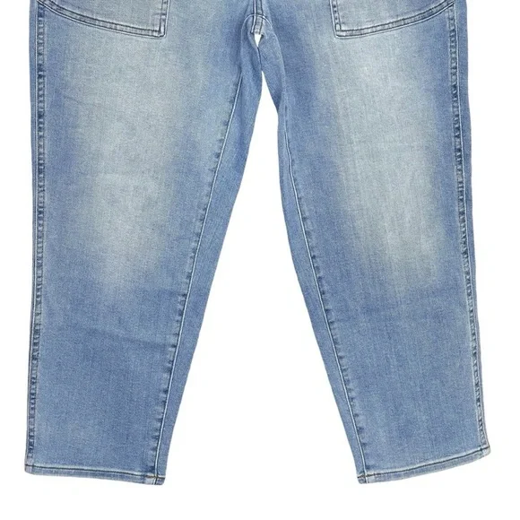 Madewell Jeans Small PETITE NWT Elastic Waist Pull On Relaxed Straight Casual - Picture 4 of 9